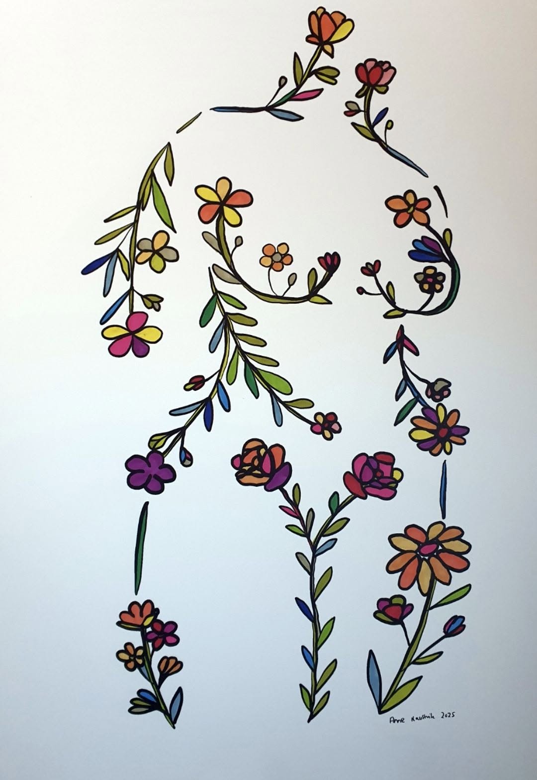 Håndkolorert pigmentprint