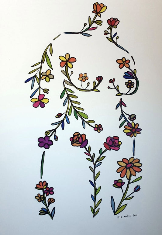 Håndkolorert pigmentprint